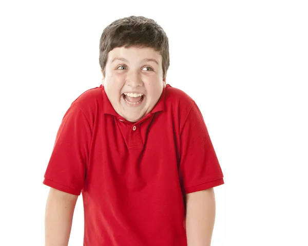 Teen boy is surprised and excited — Stock Photo, Image