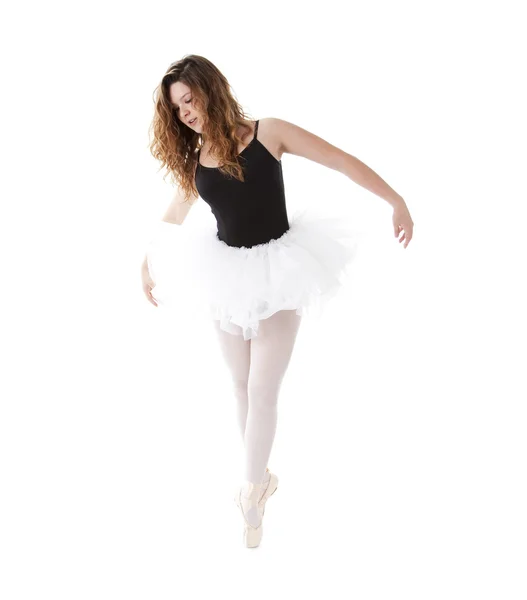 Beautiful ballerina dancing ballet en pointe — Stock Photo, Image