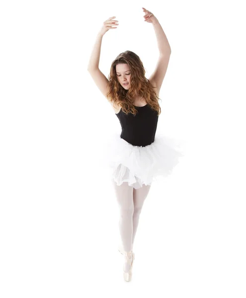 Ballerina dancing ballet en pointe — Stock Photo, Image