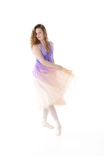 Ballet dancer dancing with a jump or leap — Stock Photo, Image