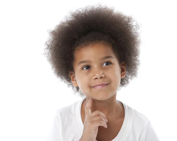 Pensando afro-americano ragazza — Foto Stock