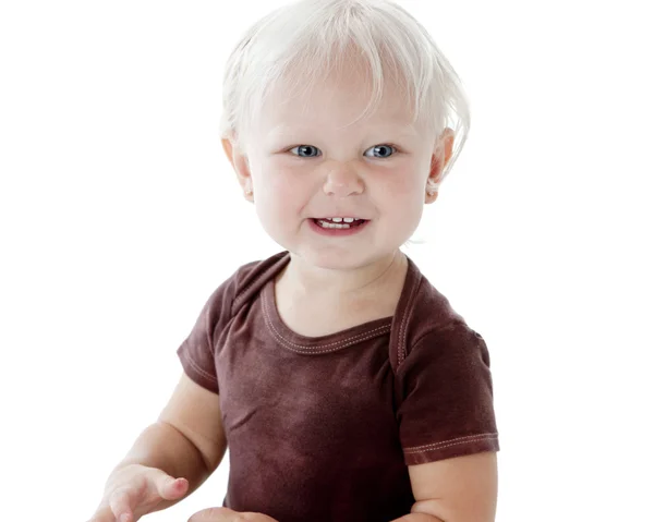 Lächelndes kaukasisches Kleinkind Mädchen — Stockfoto