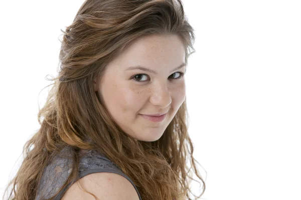 Portrait of smiling pretty teenage girl — Stock Photo, Image