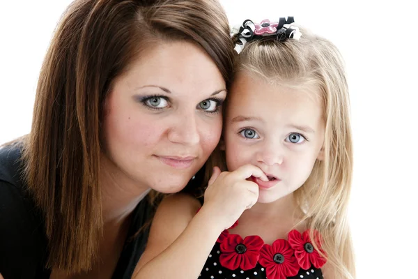 Caucasian mother and smiling daughter — Stock Photo, Image