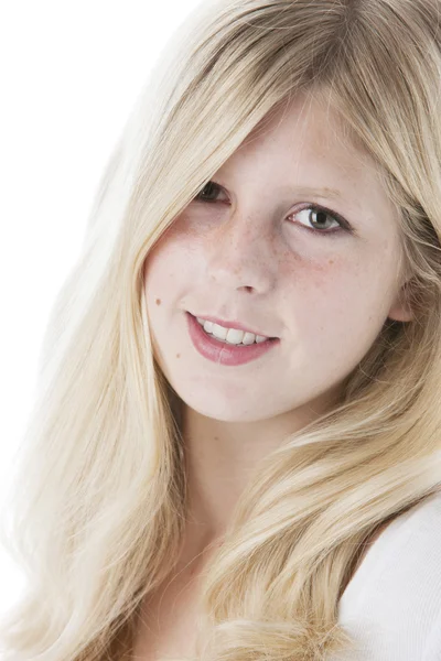 Headshot de menina adolescente caucasiana — Fotografia de Stock