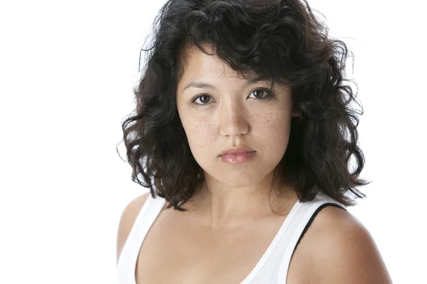 Porträtt av asiatiska ung kvinna ser självsäker och beslutsam — Stockfoto