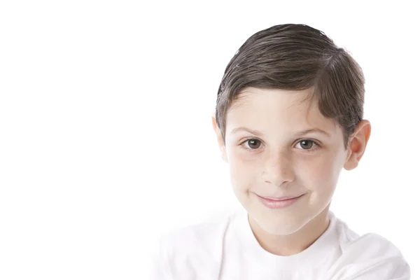 Imagem de um menino caucasiano sorridente — Fotografia de Stock