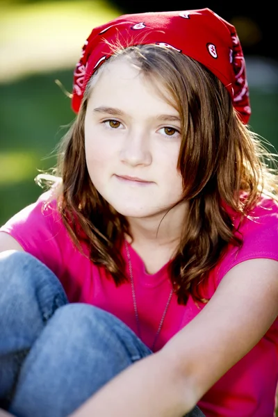 Сlose up image of caucasian little girl — Stock Photo, Image
