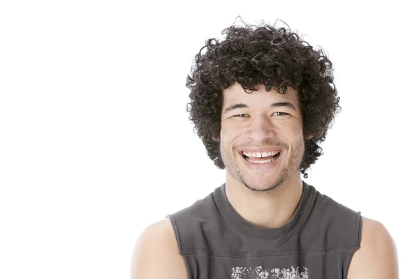 Image of laughing mixed race man — Stock Photo, Image