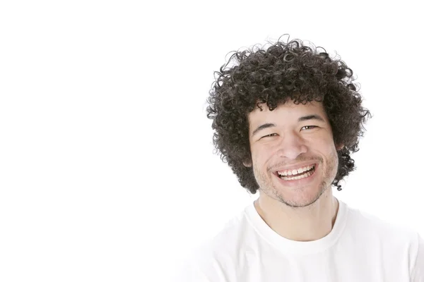 Imagen de la raza mixta sonriendo hombre adulto joven — Foto de Stock