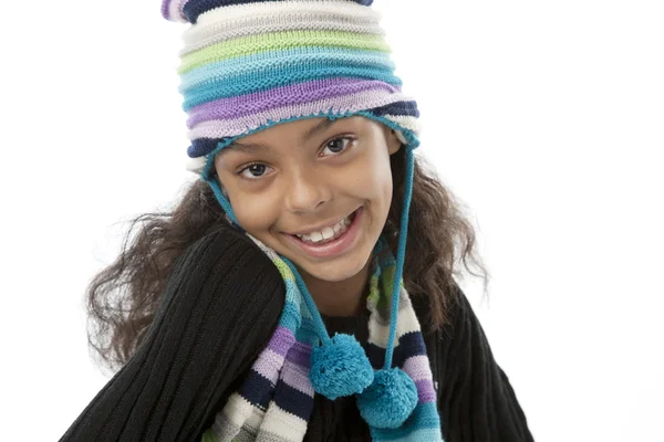 Imagem da menina pré-adolescente afro-americana sorridente — Fotografia de Stock