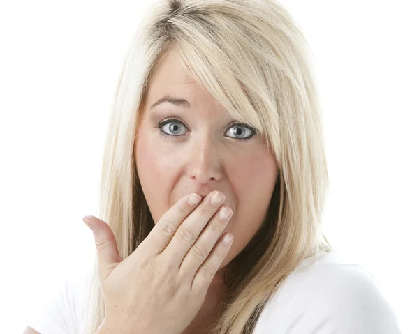 Close up headshot of surprised woman Royalty Free Stock Photos