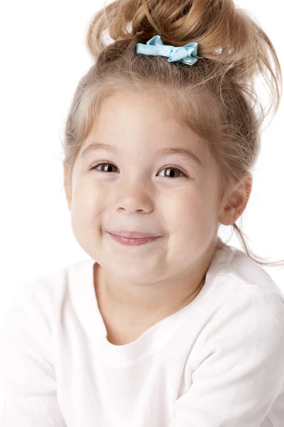 Close up portrait of smiling caucasian little girl Royalty Free Stock Photos