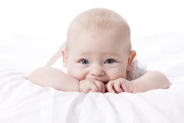 Close up image of caucasian baby girl Stock Image
