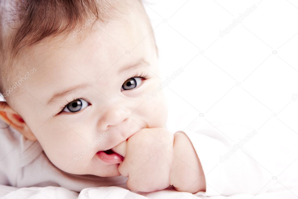 Baby sucking on his fingers