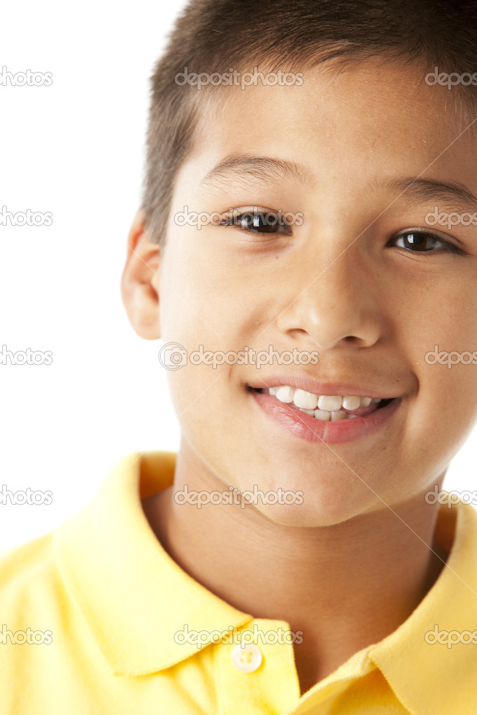 Hispanic boy with a big smile