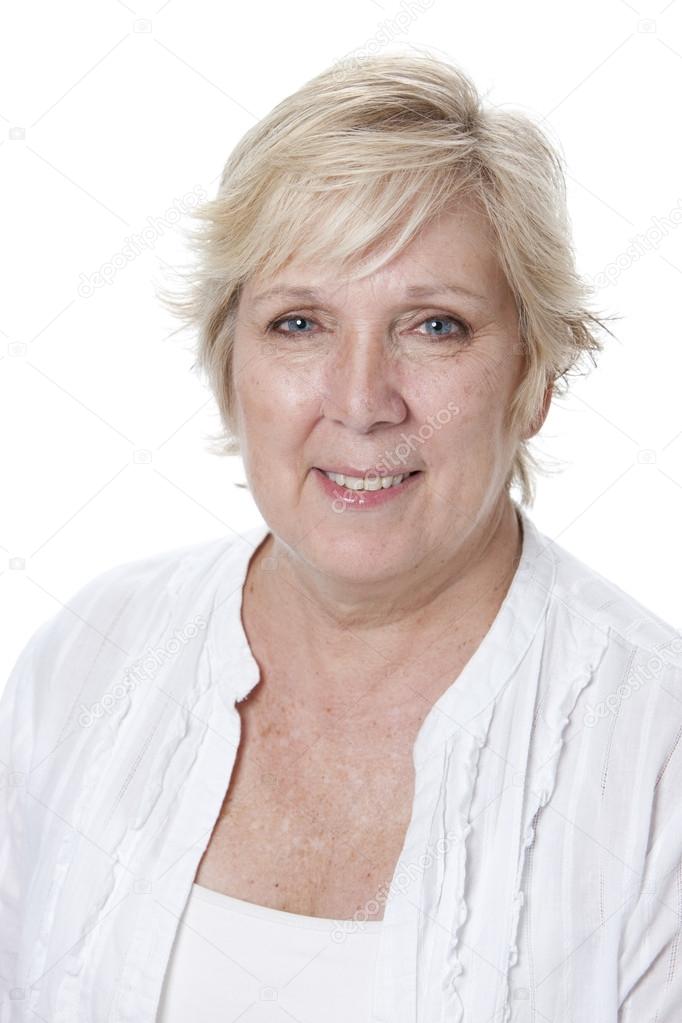 Image of smiling caucasian senior woman