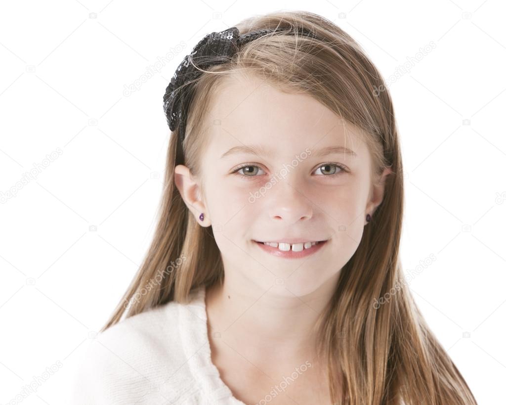 Smiling caucasian little girl