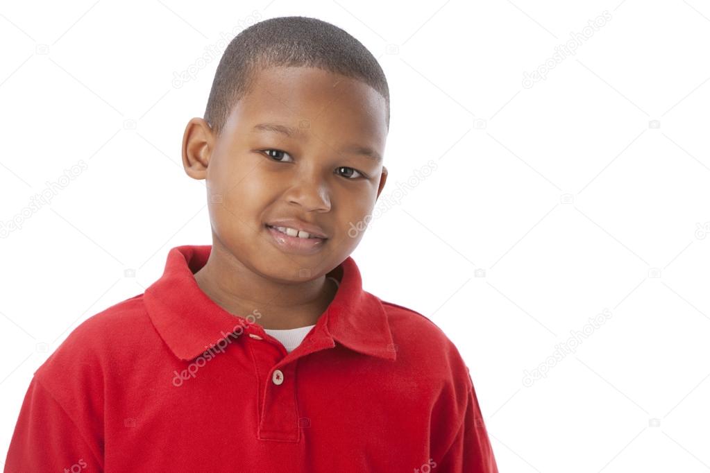 African american smiling little boy with a smile