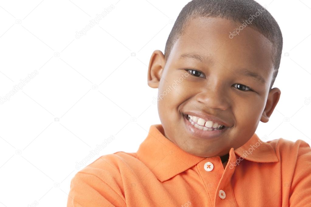 African american little boy with big smile