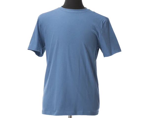 Una camiseta azul liso en un maniquí — Foto de Stock