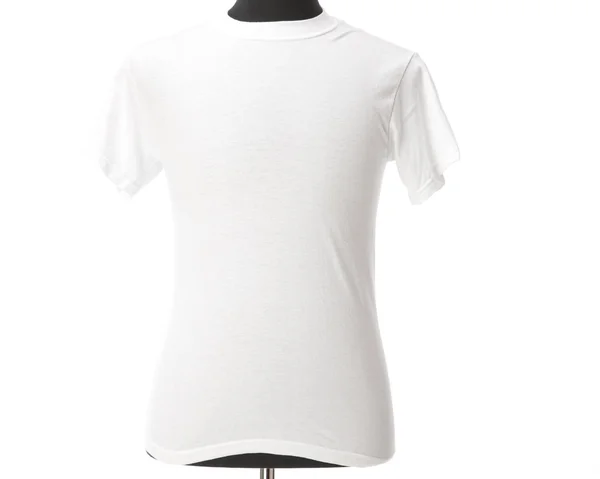 Белая футболка на манекене — стоковое фото