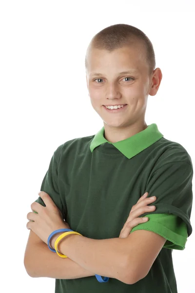 De verdad. Sonriente caucásico adolescente — Foto de Stock