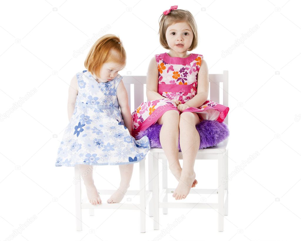 Two sisters sitting together