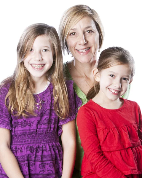 Caucásica madre y sus dos hijas —  Fotos de Stock