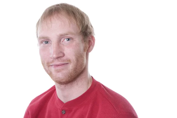 Caucasian young adult smiling man — Stock Photo, Image