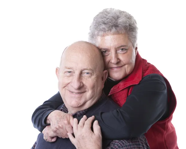 Caucasian senior adult married couple in love — Stock Photo, Image