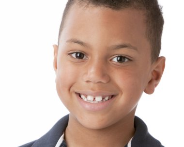 karışık bir closeup headshot yarış 7 yıl eski küçük çocuk