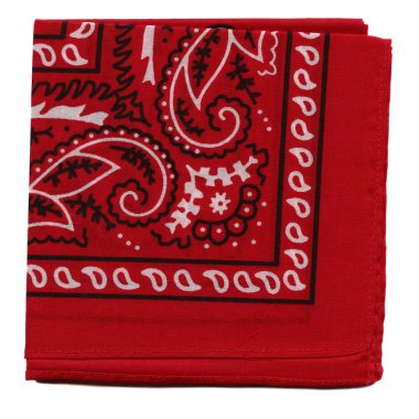 arka planlar için yüksek çözünürlüklü kırmızı bandana veya mendil kumaş