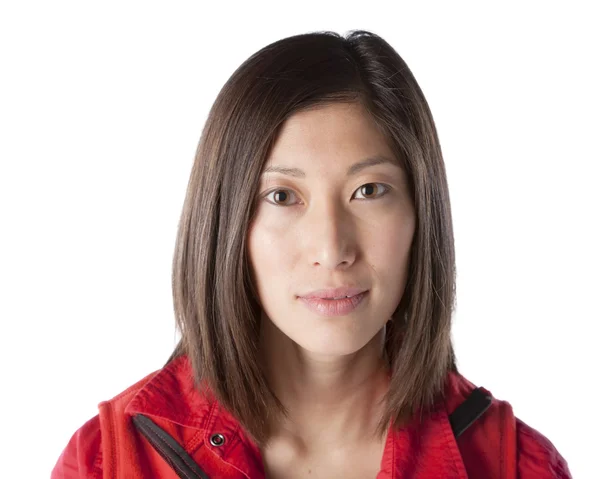 Closeup headshot usmívající se mladé dospělé asijské ženy — Stock fotografie