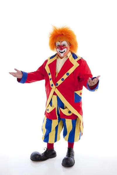 Een professionele mannelijke clown — Stockfoto