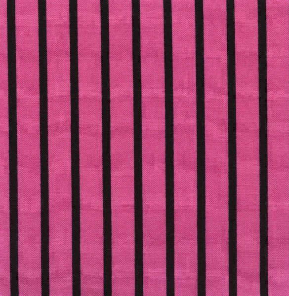 Um tecido rosa brilhante de alta resolução com listras verticais pretas — Fotografia de Stock