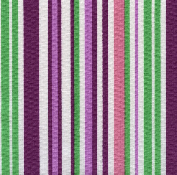 A high resolution white fabric with multi-colored vertical stripes — Stock Photo, Image