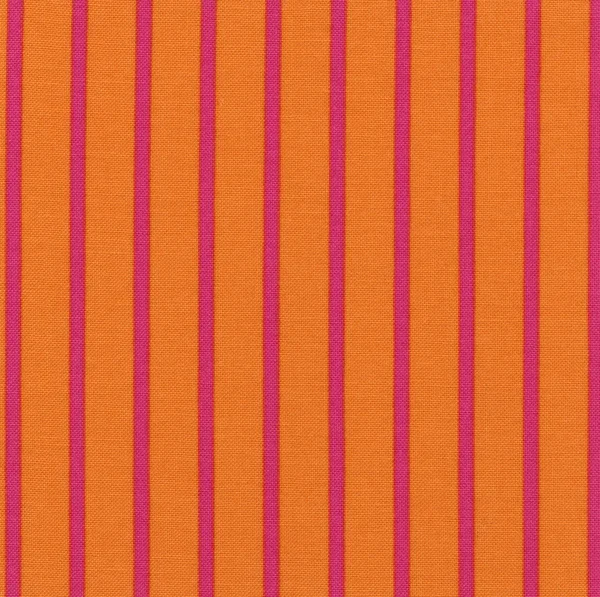 A high resolution orange fabric with pink vertical stripes — Stock Photo, Image