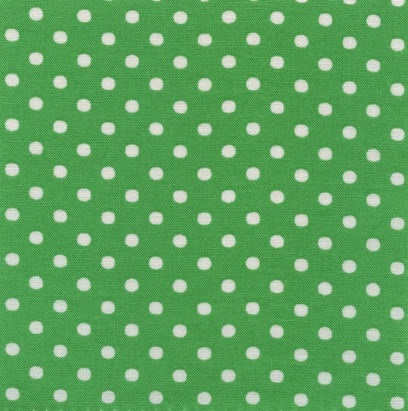 Yüksek çözünürlüklü yeşil beyaz puantiyeli kumaş — Stok fotoğraf
