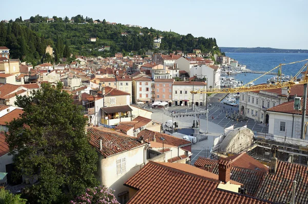 Slovinsko / Piran / den čas přehled — Stock fotografie