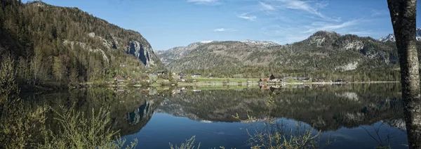 Áustria / Salzkammergut / Grundlsee / Vista panorâmica do lago — Fotografia de Stock