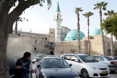 Mosque in Akko Israel clipart