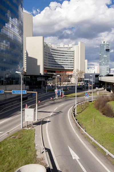 United Nations building and surrounding in Vienna — Stock Photo, Image