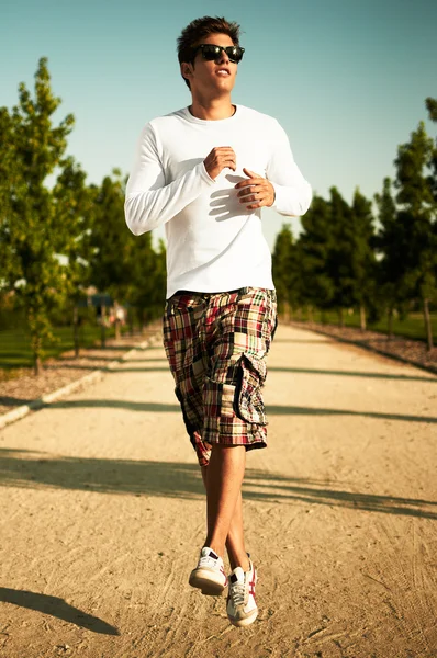 Young man fashion shot at summer day — Stock Photo, Image