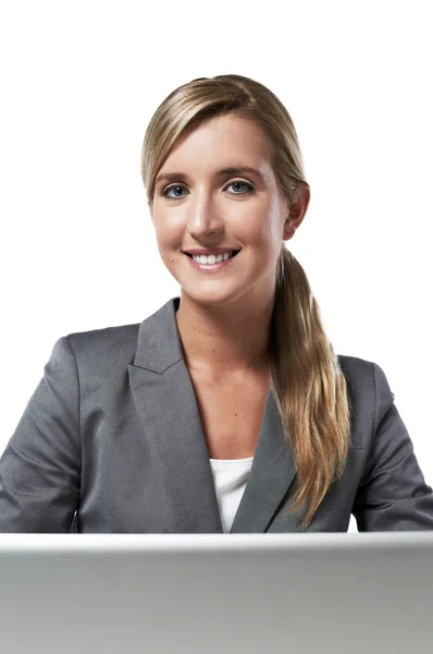 Young successful business woman working at office — Stock Photo, Image