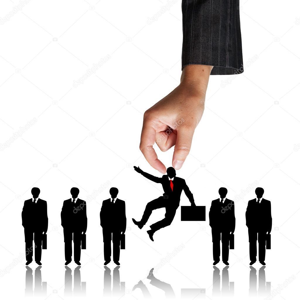 Human Resources concept: choosing the perfect candidate for the