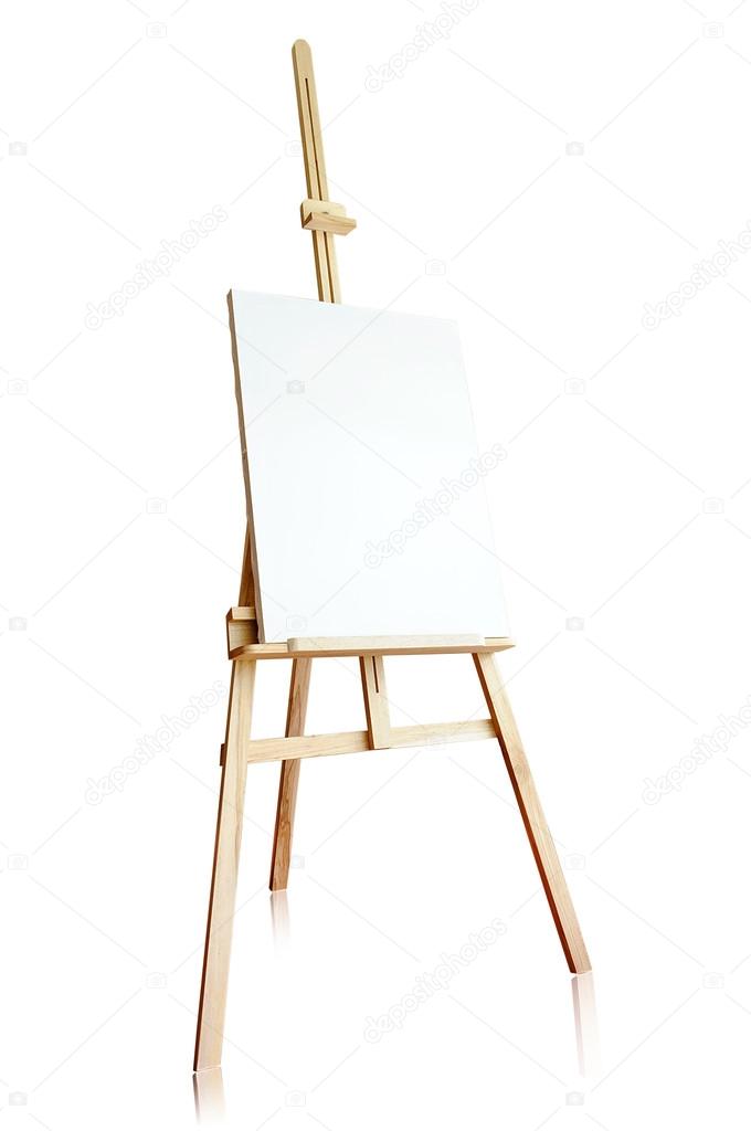 Isolated tripod and canvas