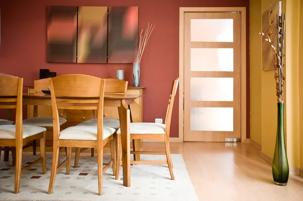 Serie de diseño de interiores: comedor colorido moderno — Foto de Stock