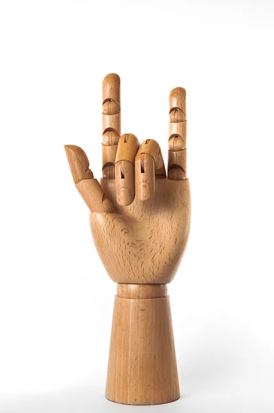 Série de mão de madeira: metal pesado — Fotografia de Stock