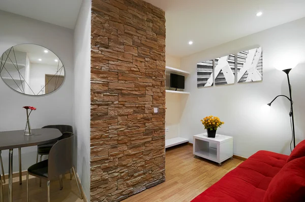 Interiérovým designem: moderní obývací pokoj — Stock fotografie